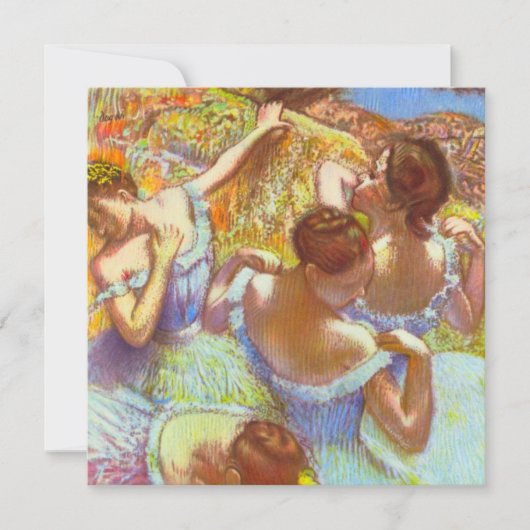 De Blauwe Danseressen door Edgar Degas Kaart (Voorkant)