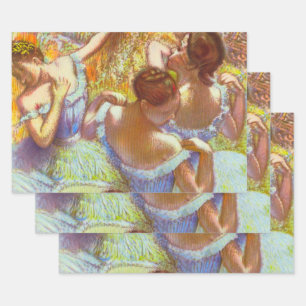 De Blauwe Danseressen van Edgar Degas Inpakpapier Vel