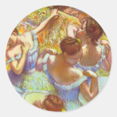 De Blauwe Danseressen van Edgar Degas Ronde Sticker (Voorkant)