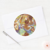 De Blauwe Danseressen van Edgar Degas Ronde Sticker (Envelop)