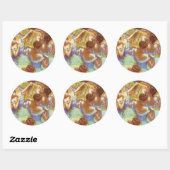 De Blauwe Danseressen van Edgar Degas Ronde Sticker (Vel)