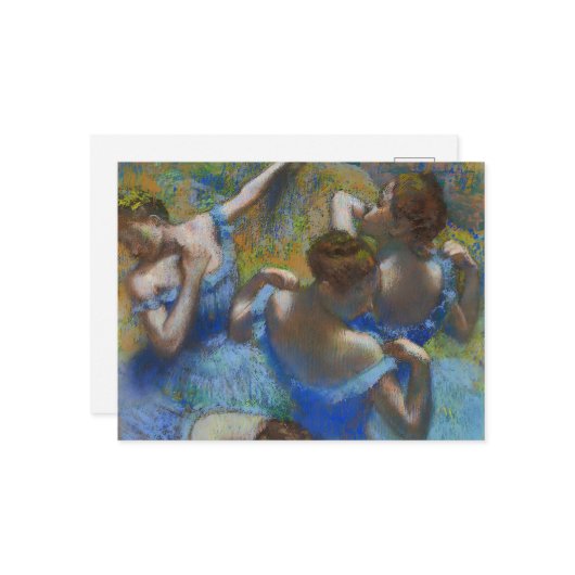 De blauwe dansers, Degas Art Briefkaart (Voorkant / Achterkant in situ)