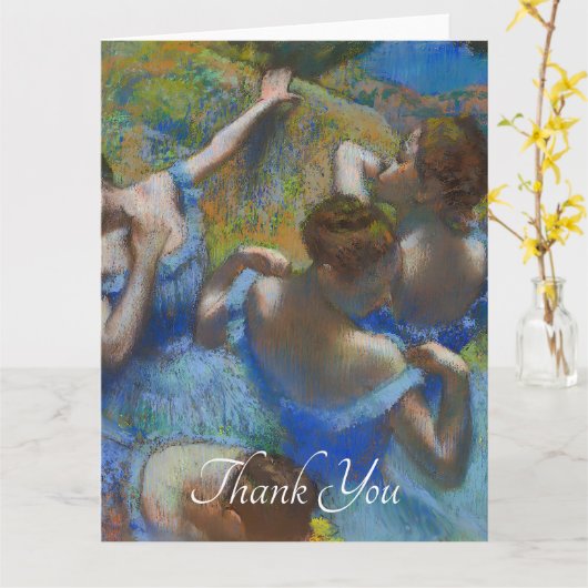 De blauwe dansers, Degas Art Kaart (Gele Bloem)