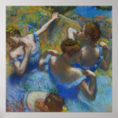 De blauwe dansers, Degas Art Poster (Voorkant)