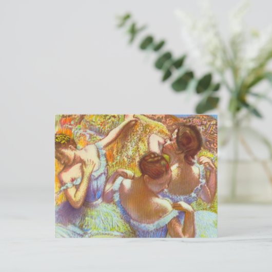 De blauwe dansers van Edgar Degas Briefkaart (Staand voorkant)