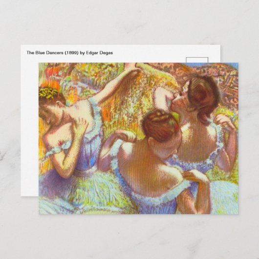 De blauwe dansers van Edgar Degas Briefkaart (Voorkant / Achterkant)
