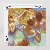 De blauwe dansers van Edgar Degas Kaart (Voorkant / Achterkant)