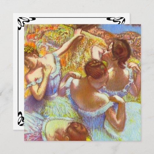 De blauwe dansers van Edgar Degas Kaart (Voorkant / Achterkant)