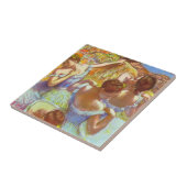 De blauwe dansers van Edgar Degas Tegeltje (Zijkant)