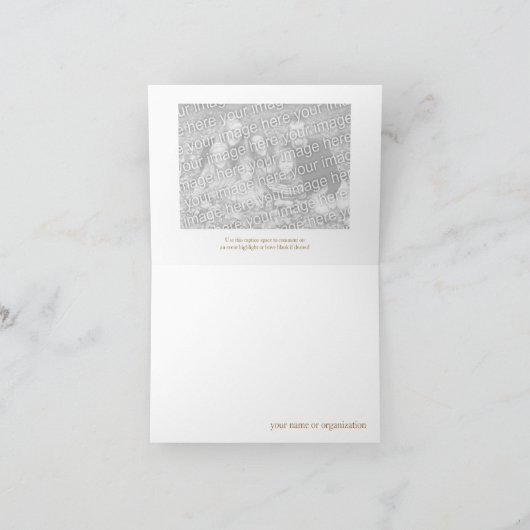 De blauwe de douanefoto van het ginganglint dankt bedankkaart (Binnen)