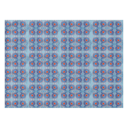 De blauwe Doek van Mandala PatternTable Tafelkleed (Voorkant (Horizontaal))