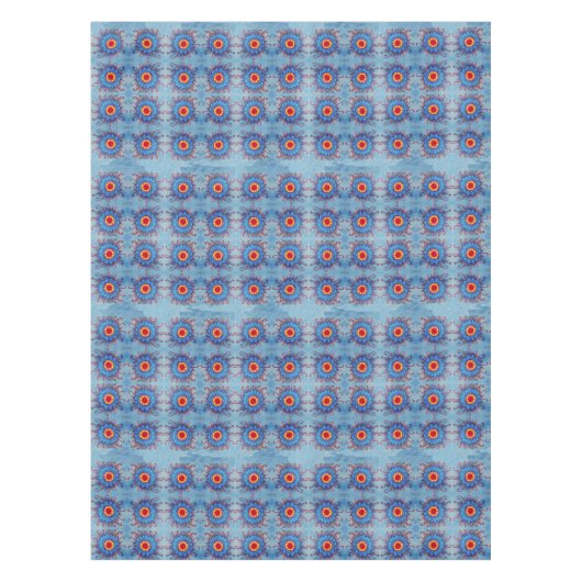 De blauwe Doek van Mandala PatternTable Tafelkleed (Voorkant)