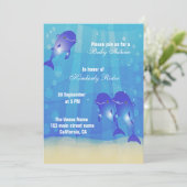 De blauwe dolfijn kaart (Staand voorkant)