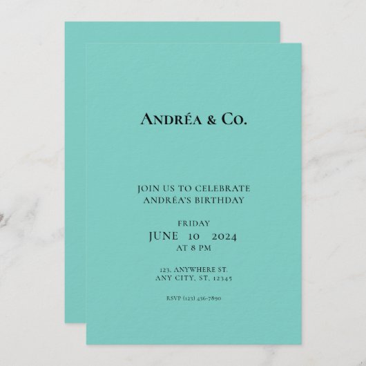 De blauwe doos kaart (Voorkant / Achterkant)