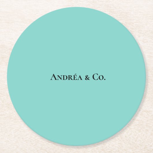 De blauwe doos ronde kartonnen onderzetter (Voorkant)