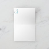 *~* de blauwe Douche van de Jongen van het Baby Bedankkaart (Binnen)