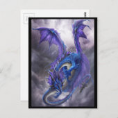 De blauwe Draak van het Storm Briefkaart (Voorkant / Achterkant)