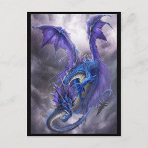 De blauwe Draak van het Storm Briefkaart