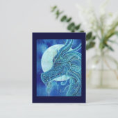 De blauwe drakenfantasie van Renee Lavoie Briefkaart (Staand voorkant)