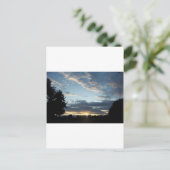 De blauwe Dromen van de Zonsondergang Briefkaart (Staand voorkant)