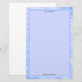 De blauwe en Blauwgroen Grenzen van de Lijn aan Ge Briefpapier (Voorkant / Achterkant)