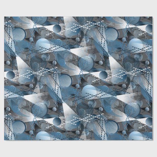 De blauwe en de grijze. Onttrekking. Cadeaupapier (Vlak)