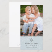 De blauwe en Grijze Kaart van de Vakantie van de (Voorkant / Achterkant)