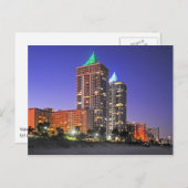 De blauwe en groene diamanttorens, Miami Beach Briefkaart (Voorkant / Achterkant)
