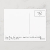 De blauwe en groene diamanttorens, Miami Beach Briefkaart (Achterkant)