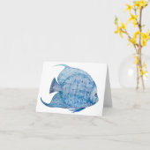 De blauwe en Witte Lege Kaart van de Zeeëngel van (Gele Bloem)