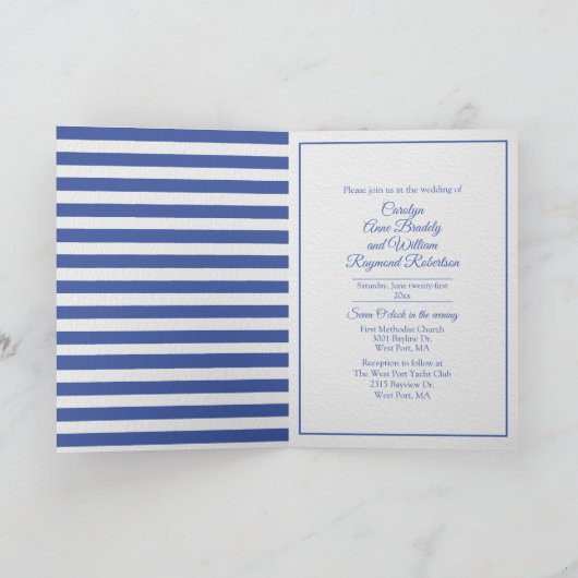 De blauwe en Witte ZeevaartUitnodiging van het (Binnen)