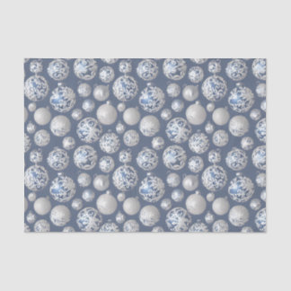 De Blauwe en Zilveren Kerstbal Serie Design 14 Tissuepapier