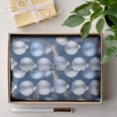 De Blauwe en Zilveren Kerstbal Serie Ontwerp 7 Tissuepapier (Geschenk)