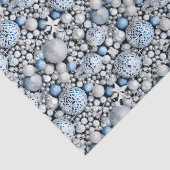 De Blauwe en Zilveren Kerstmisbol Reeks Ontwerp 6 Tissuepapier (Detail)
