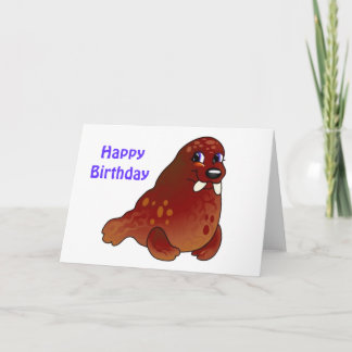 De blauwe Eyed Verjaardag van de Walrussen van het Kaart
