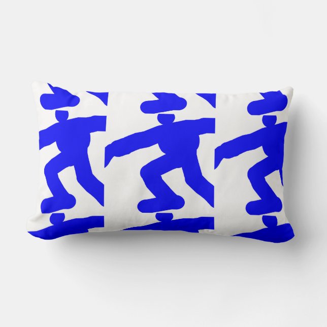 DE BLAUWE FIGUREN KUSSEN (Voorkant)