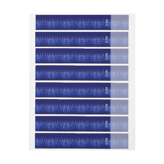 De blauwe Flames houden CALM EN Uw Creatieve Tekst (Vel)