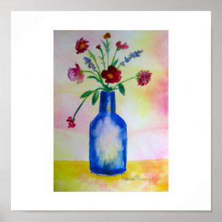 De blauwe fles - poster