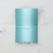 De blauwe Fonkeling schittert Kleding & danken de Bedankkaart (Binnen)