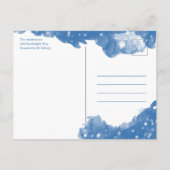 De blauwe Foto van de Vakantie van de Chanoeka van Feestdagenkaart (Achterkant)