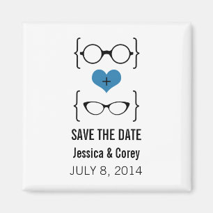 De blauwe Geeky Glasses sparen de Magnet van de Da