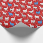 De blauwe geit cadeaupapier (Hoek)