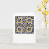 De blauwe, Gele en Witte Portugese Kaart van (Gele Bloem)