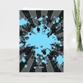 De blauwe Gelukkige Verjaardag van paintball Kaart (Achterkant)