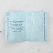 De blauwe Gelukwensen van het Huwelijk Kaart (Binnen)