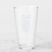 De blauwe gepersonaliseerde naam het Man de mythe  Glas (Achterkant)
