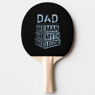 De blauwe gepersonaliseerde naam het Man de mythe Tafeltennisbatje