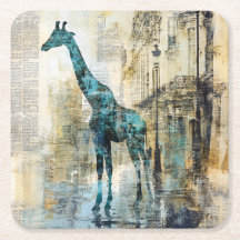 De Blauwe Giraffe in Parijs Coaster
