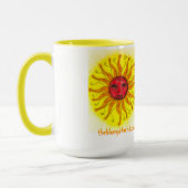 De blauwe gitarist "Sundial" koffie-Mok Mok (Links)