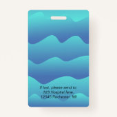 De blauwe golfnaam van de logo van de Foto van de  Badge (Achterkant)